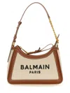 Balmain Shoulder Bag With Adjustable Strap And Chain Detail In Brown