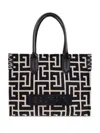Balmain B-army Shopper 36 Bag In Pb Labyrinth Jacquard