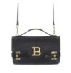 Balmain Bbuzz 24 Shoulder Bag In Smooth Leather In Black