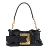 Balmain Anthem Buckled Leather Shoulder Bag In Black