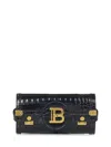Balmain Mini-tasche Mit Kroko-effekt In Black