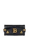 Balmain Mini-tasche Mit Kroko-effekt In Black