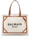 Balmain Women's B-army Medium Canvas And Leather Tote Bag In Metallic