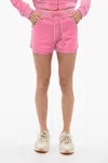 Balmain Logo-print Drawstring Cotton Shorts In Pink