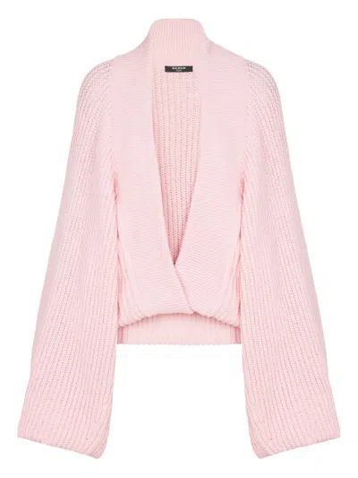 Balmain Balloon-sleeve Sweater In Multi