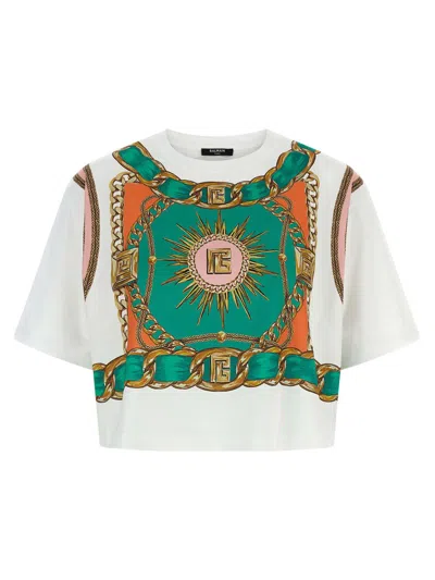 BALMAIN BALMAIN 'BALMAIN FOULARD' PRINT T-SHIRT