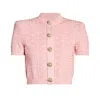 Balmain Pb-intarsia Short-sleeve Cardigan