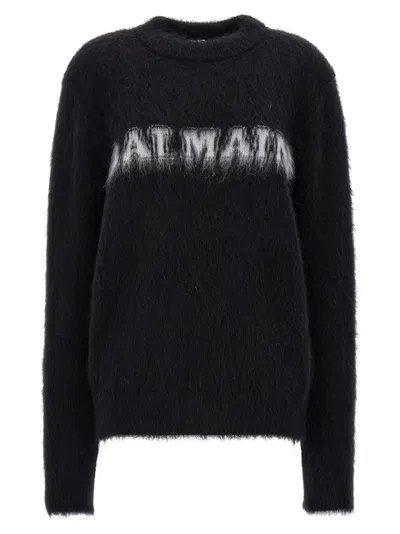 Balmain Logo-print Jumper In Black