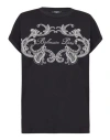 Balmain T-shirt Con Stampa In Black