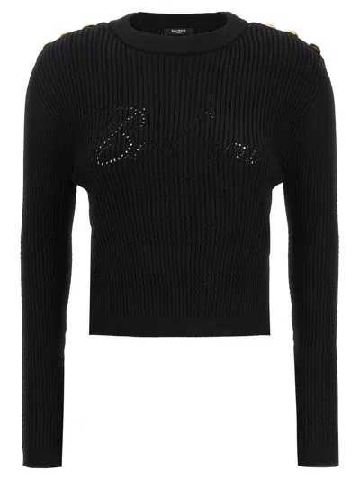 Balmain Black Crewneck Sweater