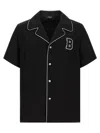 Balmain Varsity Style Shirt Featuring Contrast Piping In Black