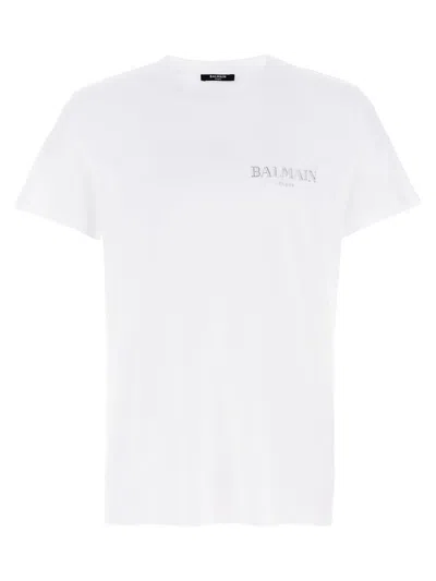 Balmain Vintage Gel-logo T-shirt In White