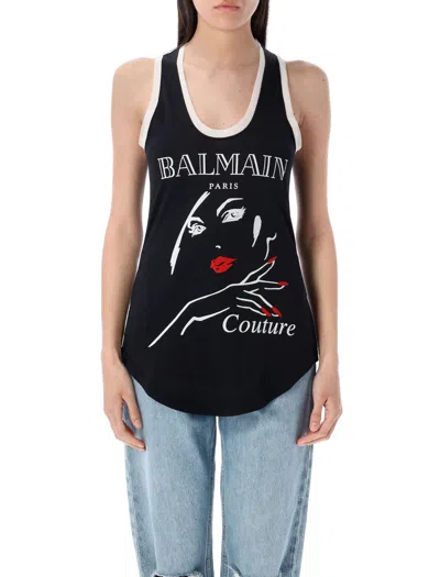 Balmain Woman Print Top In Multi