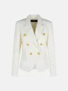Balmain Balzer In White Virgin Wool In White