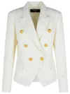 Balmain 6-button Denim Jacket In White