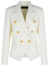 Balmain 6-button Denim Jacket In Neutral