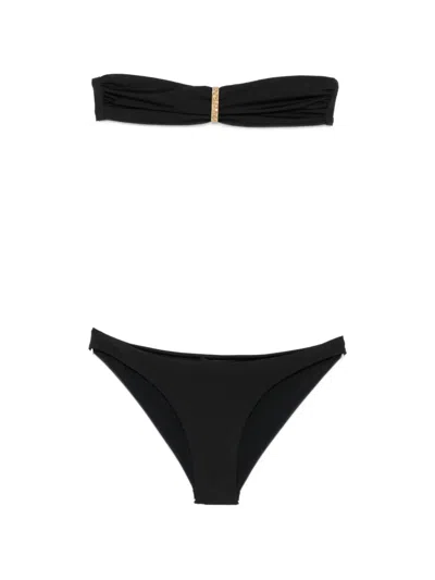 Balmain Bandeau Bikini In Black