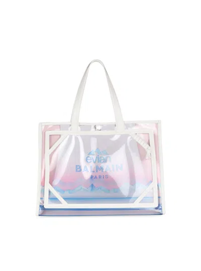 Balmain B-army 42 Tote Bag In Recycled Pvc In Multi