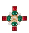 Balmain Baroque Bead And Crystal Brooch