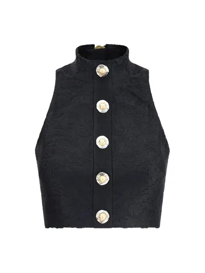 BALMAIN BAROQUE CROP TOP