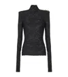 Balmain Buttoned Shoulder Sleeve Top