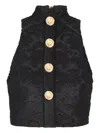 Balmain Baroque-pattern Buttoned Top