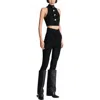 Balmain Women Baroque Crop Top In Black