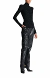Balmain Baroque Pattern Long-sleeved Top In Black