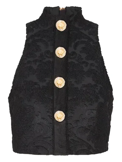 BALMAIN BAROQUE-PATTERN TOP