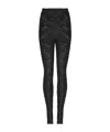 Balmain Baroque Patterned Leggings In Black