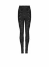 Balmain Baroque Patterned Leggings In Black