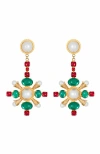 Balmain Baroque Pendant Earrings In Gold