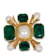 Balmain Baroque Bead And Crystal Ring In Gold