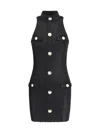 Balmain Baroque Bouclette Bodycon Mini Dress In Blue