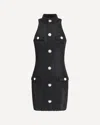 Balmain Baroque Bouclette Bodycon Mini Dress In Blue