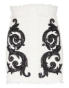 Balmain Embellished Tweed Miniskirt In White