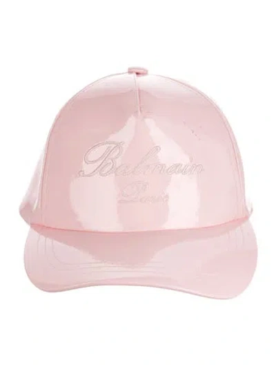 Pre-owned Balmain Baseball Cap In Pink/white