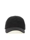 Balmain Men Baseball Hat With Logo Embroidery In Black