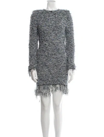 Pre-owned Balmain Bateau Neckline Mini Dress