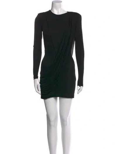Pre-owned Balmain Bateau Neckline Mini Dress In Black