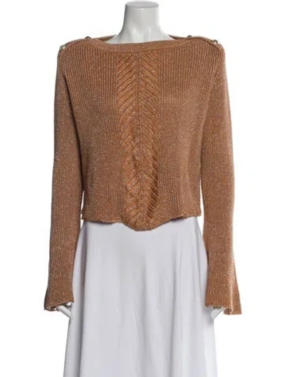 Pre-owned Balmain Bateau Neckline Sweater