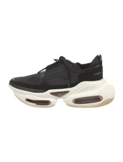 Pre-owned Balmain B-bold Sneakers In Black