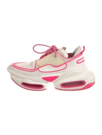 Pre-owned Balmain B-bolder Trainer Chunky Sneakers In White