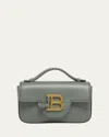 Balmain Flip Shoulder Bag In Vert Laurier