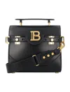 Balmain Bbuzz 23 Top-handle Bag In Smooth Leather In Black