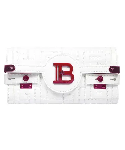 Balmain Bbuzz 23 Clutch Bag In White
