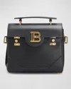 Balmain Women B-buzz Leather Crossbody Bag In Black