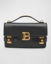 Balmain Bbuzz 24 Shoulder Bag In Smooth Leather In Black