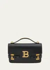 Balmain Bbuzz 24 Shoulder Bag In Smooth Leather In Black
