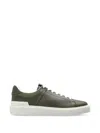 Balmain Bicolor Calf Leather Bos Taurus Low Top Sneakers In Black